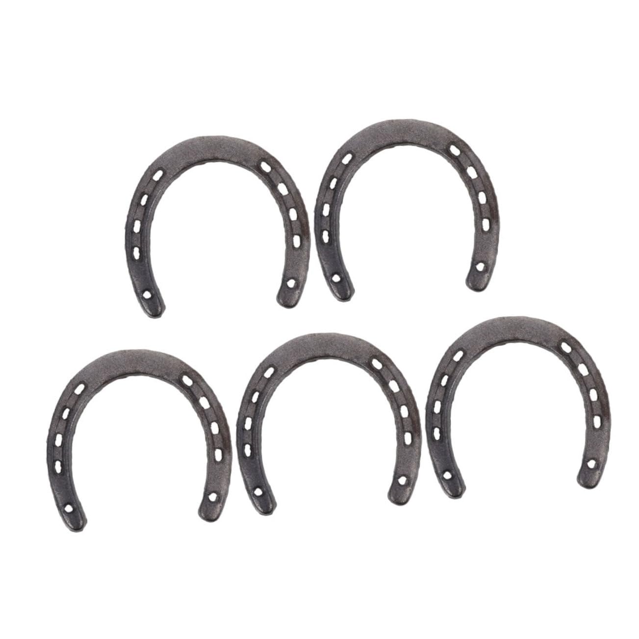 5個鋳鉄馬蹄 壁掛け装飾 スカルプチャー アイアンホースシュー ペンダント 壁面アート デコレーション