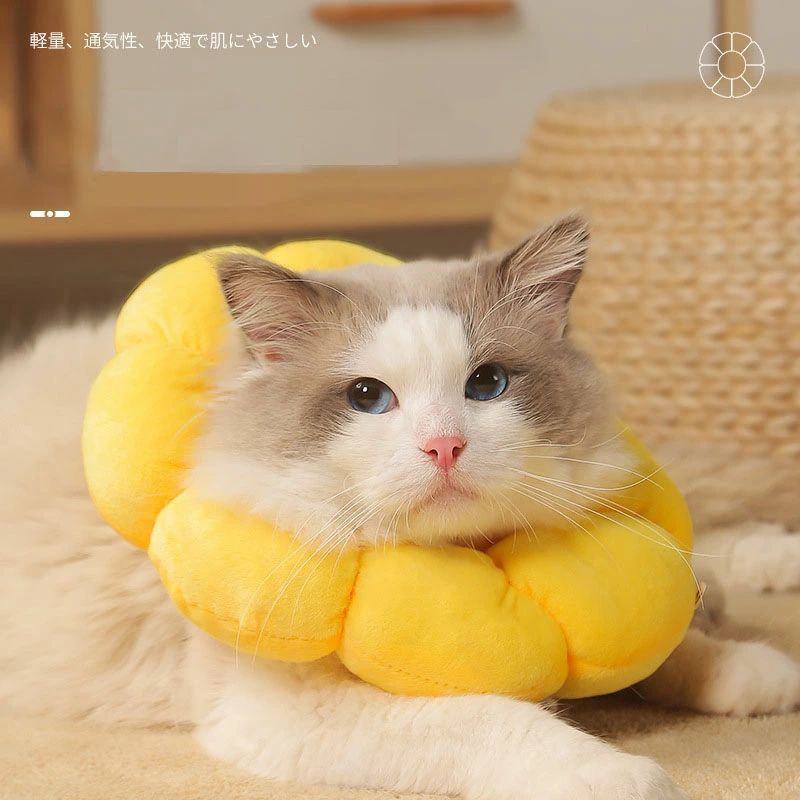エリザベスカラー 猫 犬 服 術後 爪切り 傷口保護 引っ掻き防止 ソフト クッション 介護用