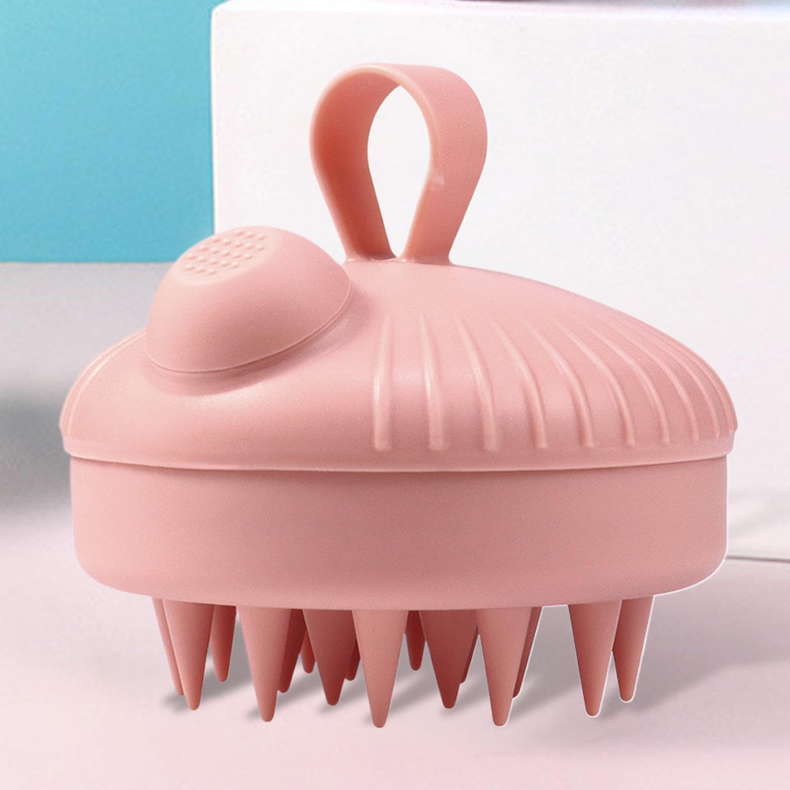 頭皮マッサージャー シャンプーブラシ、頭皮用ヘアスクラバー シリコン頭皮マッサージャー、詰め替え可..