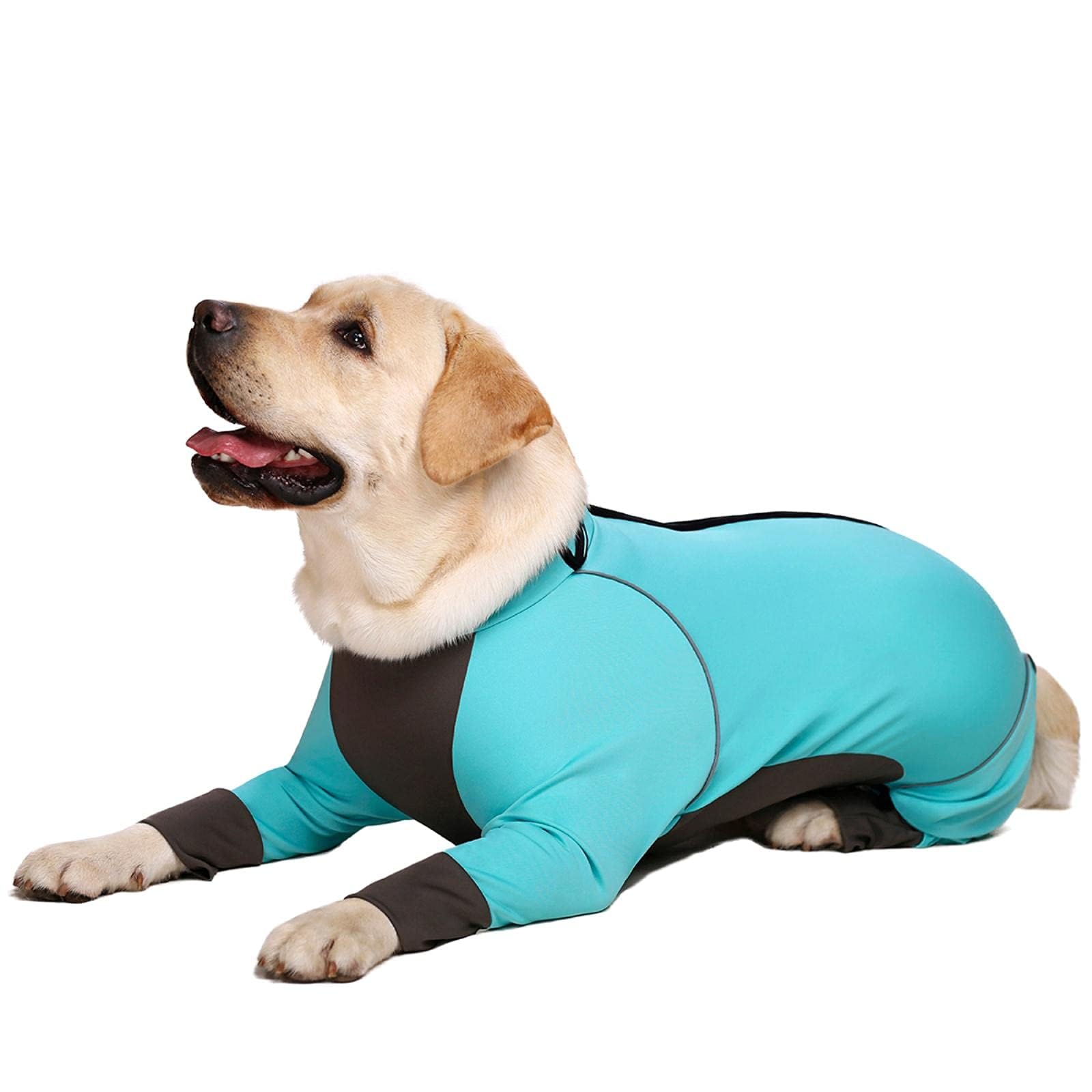 中程度の大きな犬のための防水犬のジャンプスーツのオーバーオール4本足犬パジャマのコート服ボディス..