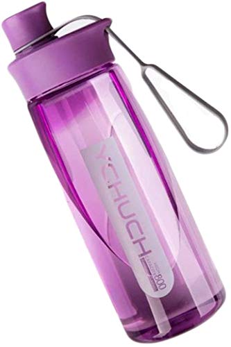 スポーツ ウォーターボトル 水筒 大容量 803ml プラスチックボトル 直飲み 耐冷 耐熱 アウトドア BPAフリー 漏れ防止 シンプル 旅行 自転車 ピンク (ブラック)(3)