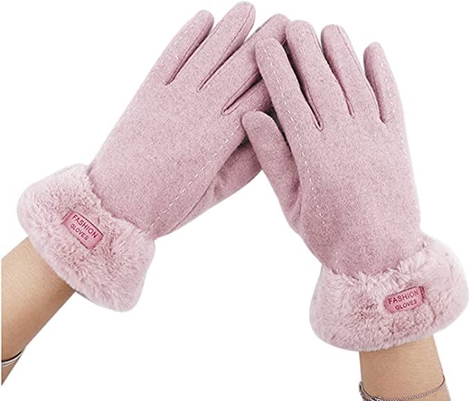 楽天ZAX手袋 レディース 冬 防寒 防風 保温 スマホ対応 ボア 裏起毛 フワフワ 上質なカシミア 極暖 裏起毛 あったか 手荒れ防止 防寒グローブ 可愛い 女性手袋 通勤 通学 旅行 自転車 バイク アウトドア プレセント 冬小物 （ピンク）