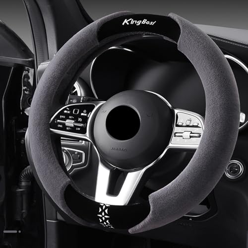 ハンドルカバー ステアリングカバー 丸形 37-38cm Mサイズ SUV 軽自動車 普通車 セダン ミンクベルベッ..