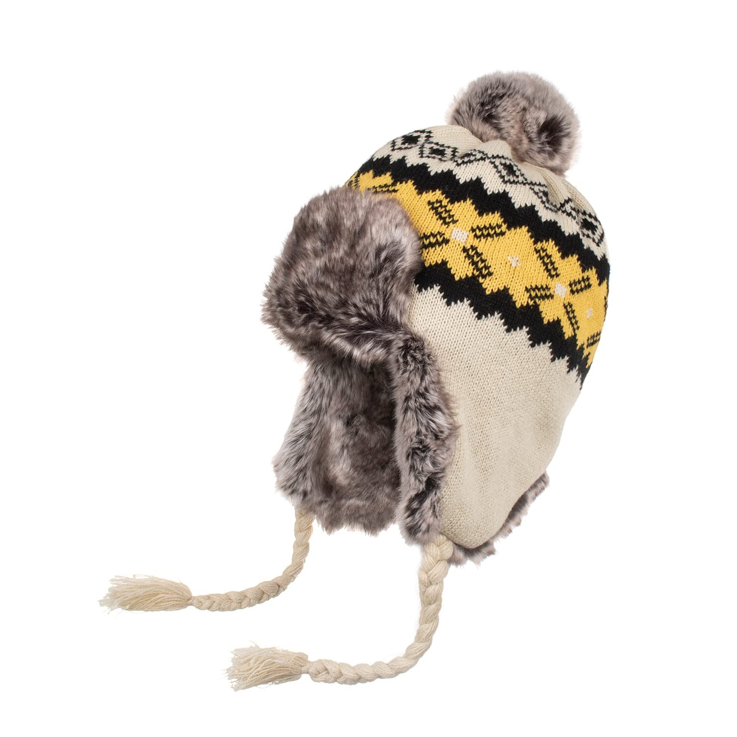 楽天ZAXニット帽 ロシア帽 耳当て付き帽子 防寒 ポンポン ニットキャップ レディース 裏起毛 厚手 あったか 冬 ファーハット ニット編み おしゃれ アウトドア 女性 可愛い 小顔効果 カジュアル レトロ クリスマス雰囲気 （ベージュ）