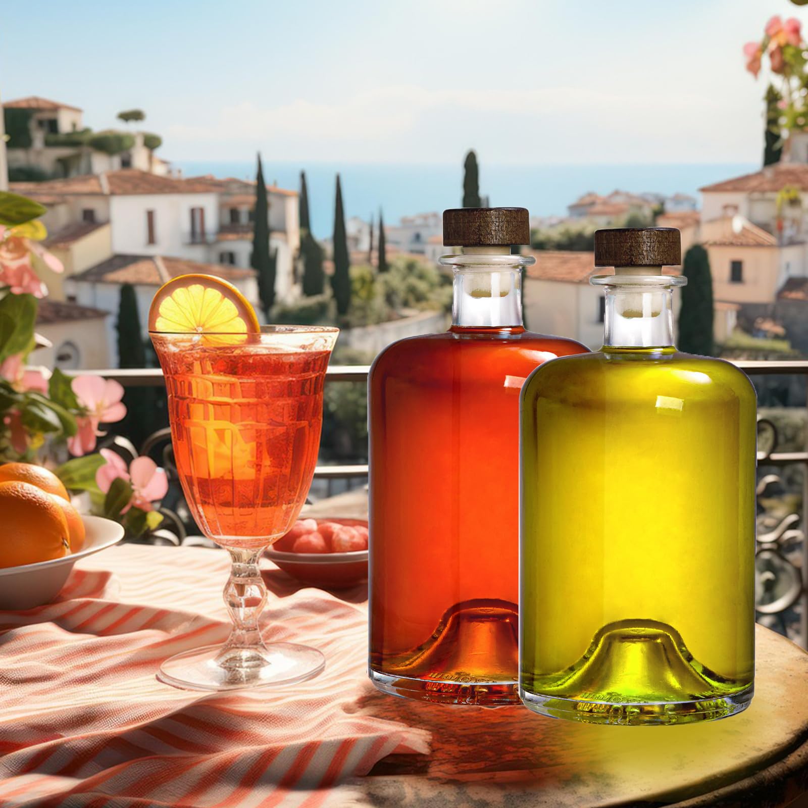 ガラスリキュールボトル 4個パック 