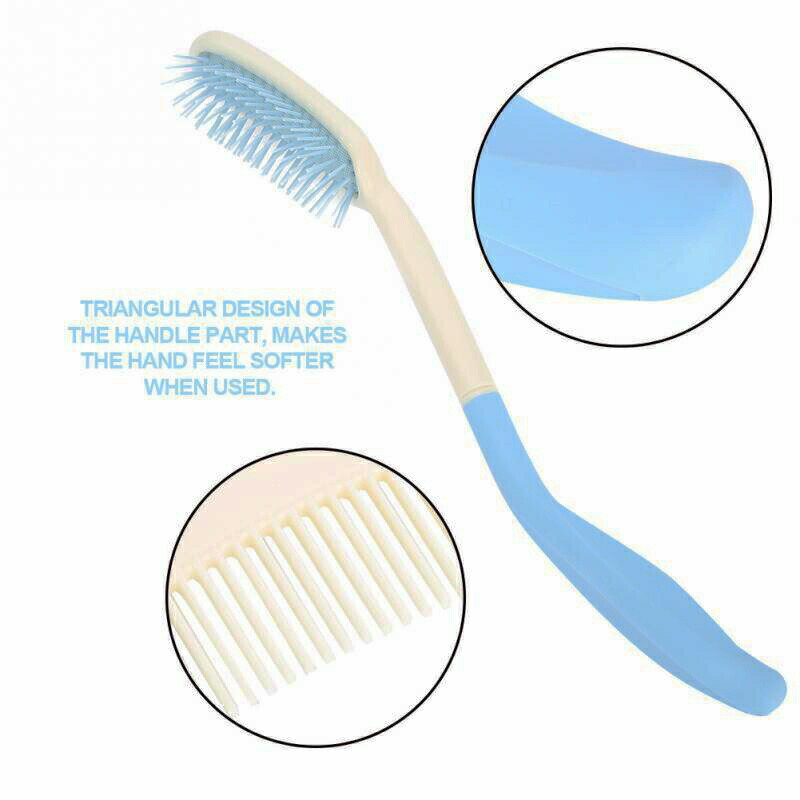 持ちやすい長柄のブラシ 持ちやすい長柄のくし 自助具 介護用品 軽いブラシ くし ブラシ 補助具 生活便利グッズ 身だしなみ 障害者用 肩や腕の動きが不自由な方にも使いやすい 軽量 便利 送料無料 敬老の日