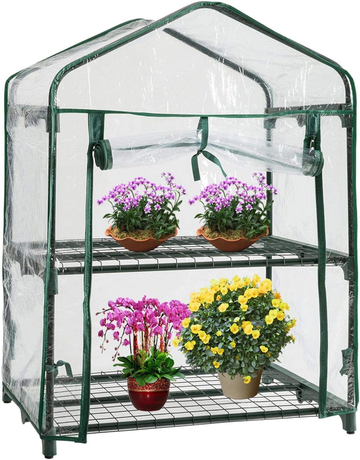 温室カバー 替えカバー2段用 ミニ温室 ビニールハウス 替えカバー家庭用 室内 小型 ガーデン温室 花園..