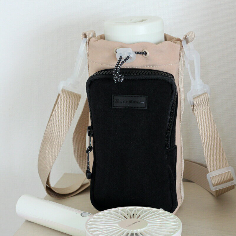 保温・保冷 ペットボトルホルダー ボトルショルダー 水筒カバー スマホポーチ ナイロン 撥水生地 3way ..