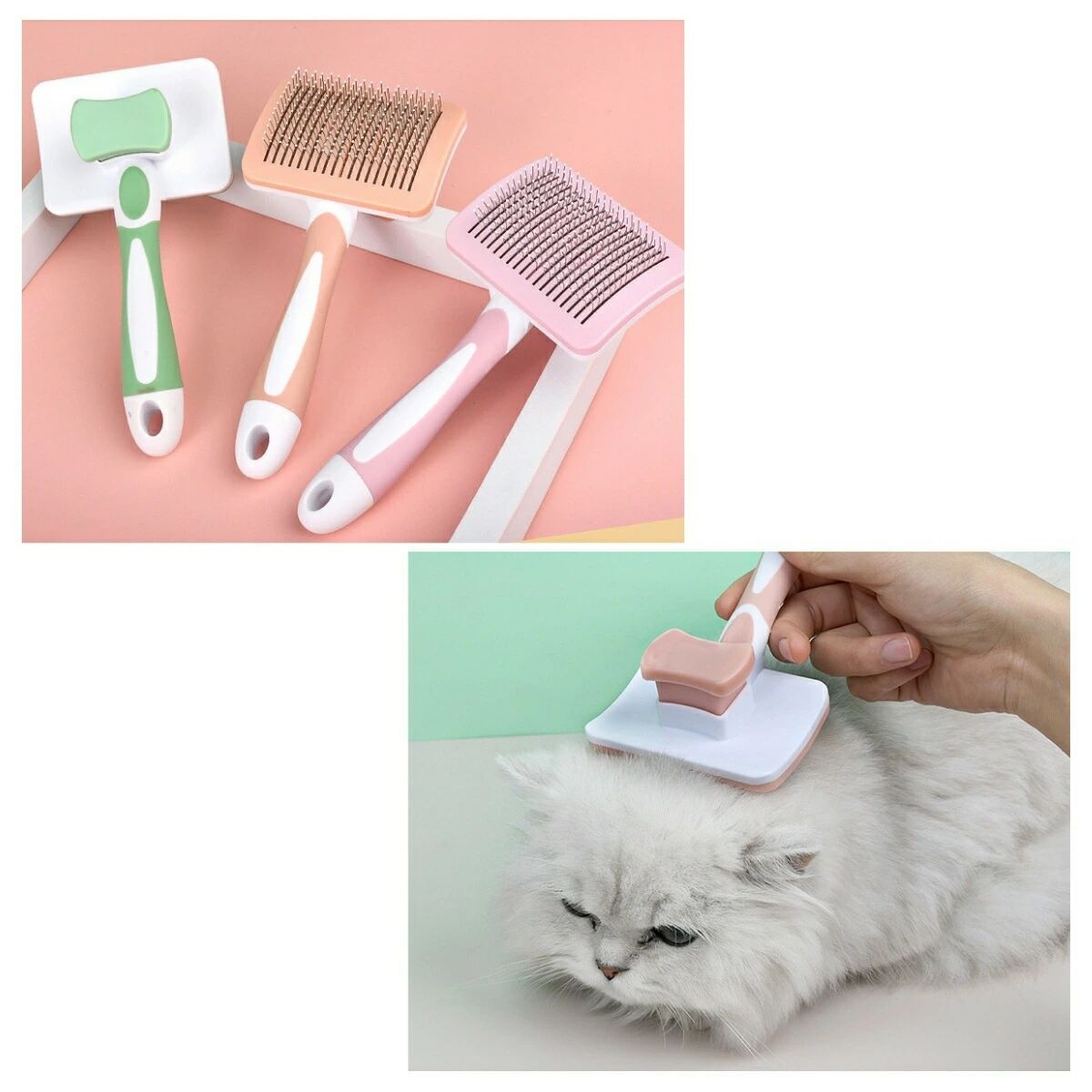 猫グッズ 換毛期 ワンタッチ ごっそり 抜け毛 ブラッシング 毛取り 猫ブラシ 長毛 短毛 よく取れる ブラシ 犬 猫 ペットブラシ