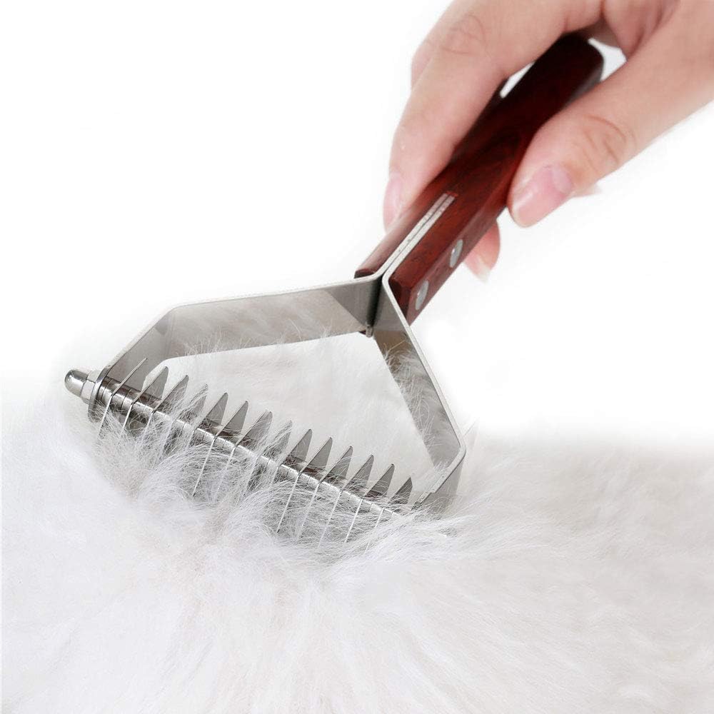 犬 毛玉取り 猫 コーム ペットコーム 毛玉&ムダ毛取りコーム ステンレス ペット用品 抜け毛 厚い髪結び除去 犬用 猫用 長毛短毛兼用