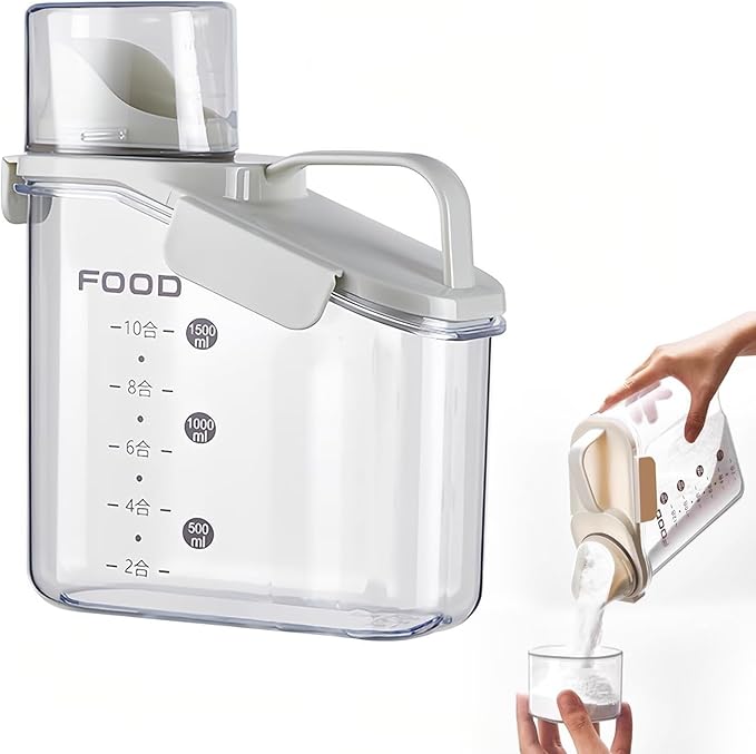 洗濯洗剤ディスペンサー 1500ml ランドリーボトル 洗剤ボトル 洗濯洗剤ボトル ハンドル付き 洗剤収納ボ..