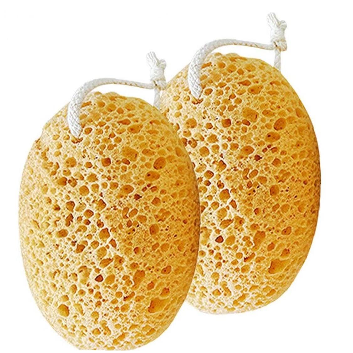 ボディバススポンジ 天然海綿 ハニカムテクスチャー ソフトボディバススポンジ 強吸収力 柔らかい 毛穴..