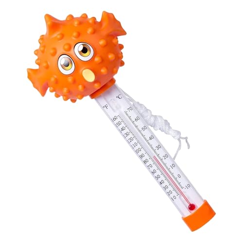 プール温度フローター - 幼児浴コ漫画の温度計|屋内屋外スイミングスパポンド水族館浴槽用の浮遊プール..