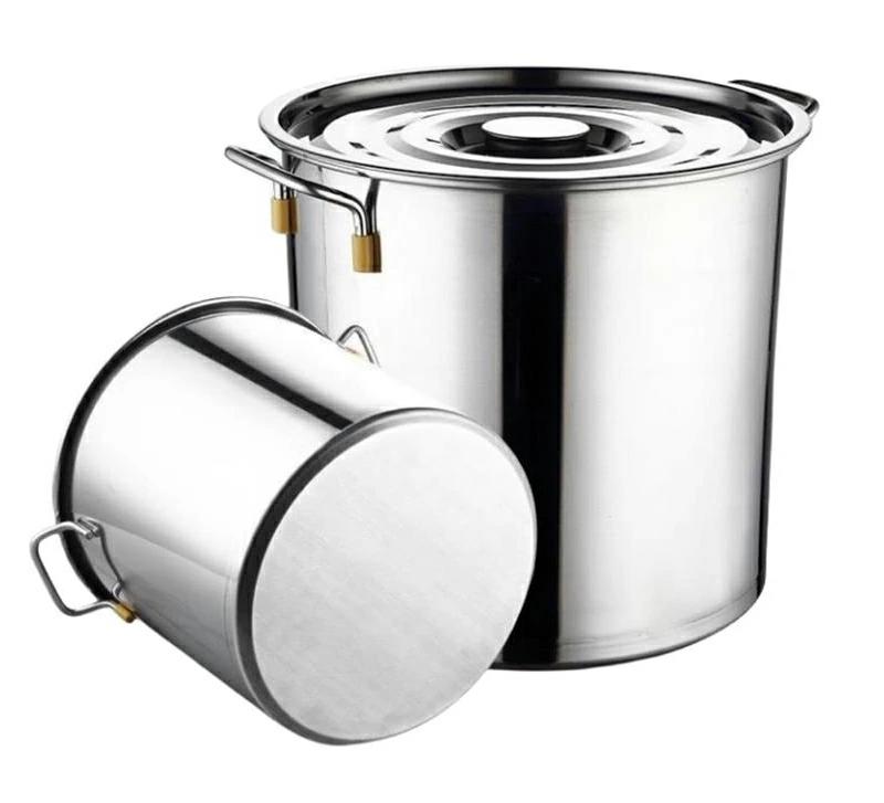 寸胴鍋 業務用鍋 蓋付き 深型 大容量寸胴鍋 業務用寸胴鍋 ステンレス製 IH寸胴鍋 両手鍋 クッキングヒーター 電磁調理器 ガスコンロ保存容器 給食缶 洗いやすい 錆に強い 高速熱伝導 煮込み料理 家庭用 業務用 保存容器 20cm 25cm 30cm