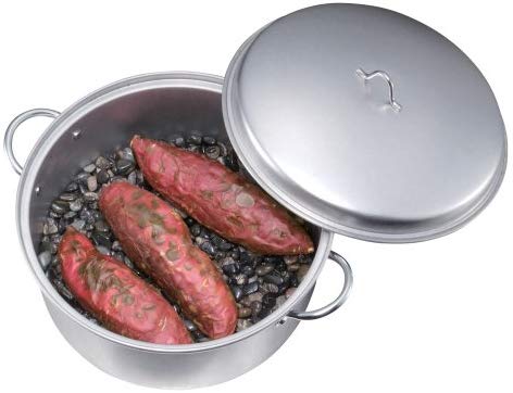 焼き芋 石焼きいも鍋 26cm 石2kg付 M-5558 焼きいも 遠赤外線 焼き芋器 焼き芋鍋 さつまいも くり 栗 ..