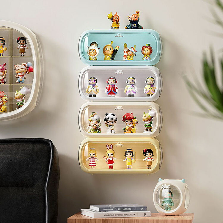 透明コレクションケース 卓上小型 扉付き コレクションケース ミニカー/小型フィギュア/アクリルスタン..