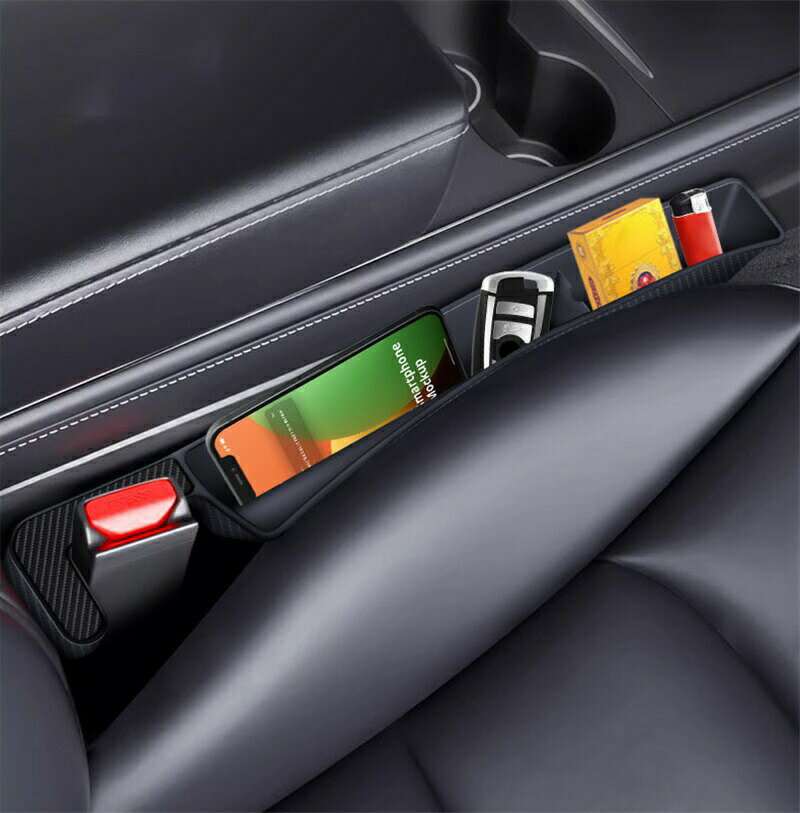 隙間収納ケース 新型 大容量 隙間埋め 車 シート隙間埋めクッション 隙間埋め 収納力アップ 車 収納 座席隙間クッション 隙間収納 落下防止 小物入れ 内装パーツ アクセサリー 取付簡単 2個入り