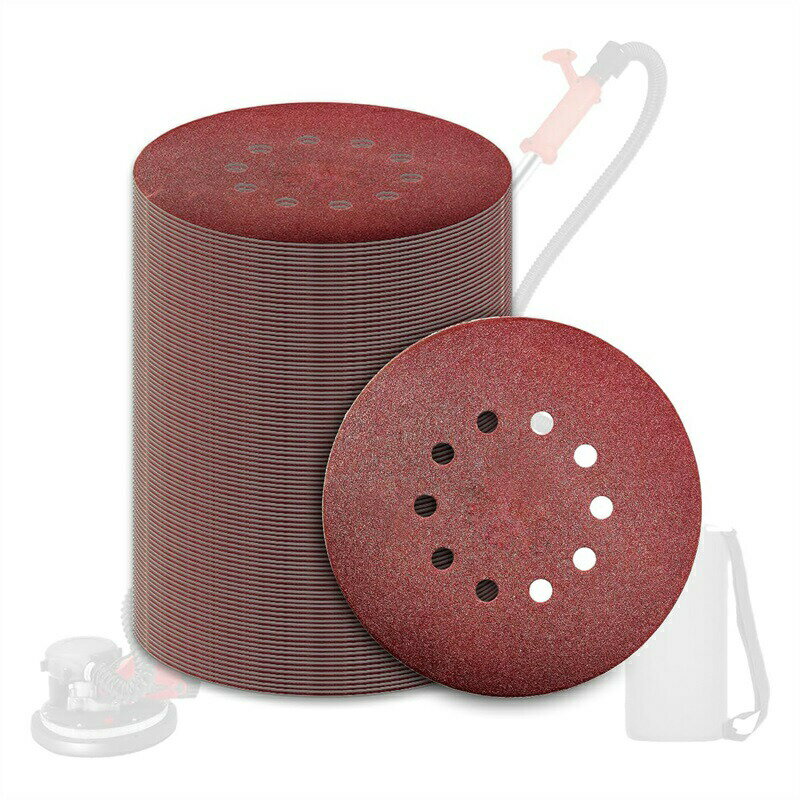 サンディングディスク 225mm径 10穴 ディスクペーパー サンディングパット 20枚入セット サンディング..