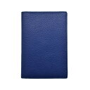 100% 本革パスポートホルダーソフトキャンディーカラーケースカバーの牛革カバーパスポート財布 blue