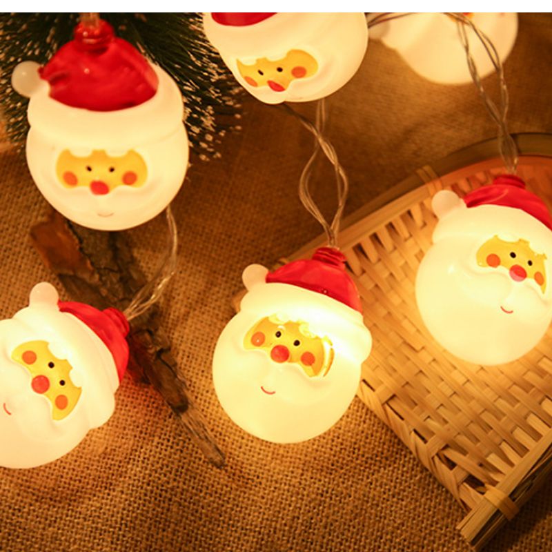 クリスマスライト イルミネーション クリスマス 照明6m LEDライト 丸型 サンタクロースor雪だるま ーVer2ー イルミネーション クリスマス 飾り付け イルミネーション LED ワイヤー USB充電式 6m 40球 防水