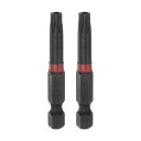 T30 衝撃定格トルクスビット 1/4インチ 六角シャンク 長さ2インチ 磁気セキュリティスタードライバー 電動工具 2個
