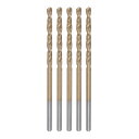 ツイストドリルビット 5個 2.2mm チタンコーティング (HSS-E) M42 高速度スチール 8% コバルト ストレートシャンク ステンレススチール アルミニウム合金メタル用