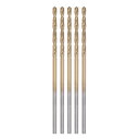 ツイストドリルビット 5個 1.2mm チタンコーティング (HSS-E) M42 高速度スチール 8% コバルト ストレートシャンク ステンレススチール アルミニウム合金メタル用