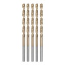 ツイストドリルビット 5個 2.8mm チタンコーティング (HSS-E) M42 高速度スチール 8% コバルト ストレートシャンク ステンレススチール アルミニウム合金メタル用