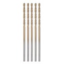 ツイストドリルビット 5個 1.1mm チタンコーティング (HSS-E) M42 高速度スチール 8% コバルト ストレートシャンク ステンレススチール アルミニウム合金メタル用