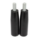 2ピース M10 回転ハンドホイールマシンハンドル 3.15インチ/80mm ブラック ベークライト ユニバーサル 旋盤 クランク 回転オスねじ フェイスグラインダー成形および研磨機用