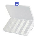 PPコンポーネントストレージボックス 170x100x23mm プラスチックオーガナイザー 調節可能なコンテナ 15個の取り外し可能なグリッドツールボックス 電子部品用 小さなアクセサリー 透明カラー 1個