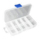 PPコンポーネントストレージボックス 130x70x22mm プラスチックオーガナイザー 調節可能なコンテナ 10個の取り外し可能なグリッドツールボックス 電子部品用 小さなアクセサリー 透明カラー 2個