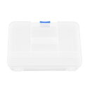PPコンポーネントストレージボックス 143x100x30mm プラスチックオーガナイザーコンテナ 5つの固定グリッドツールボックス 電子コンポーネント用 小さなアクセサリー 透明カラー 1個
