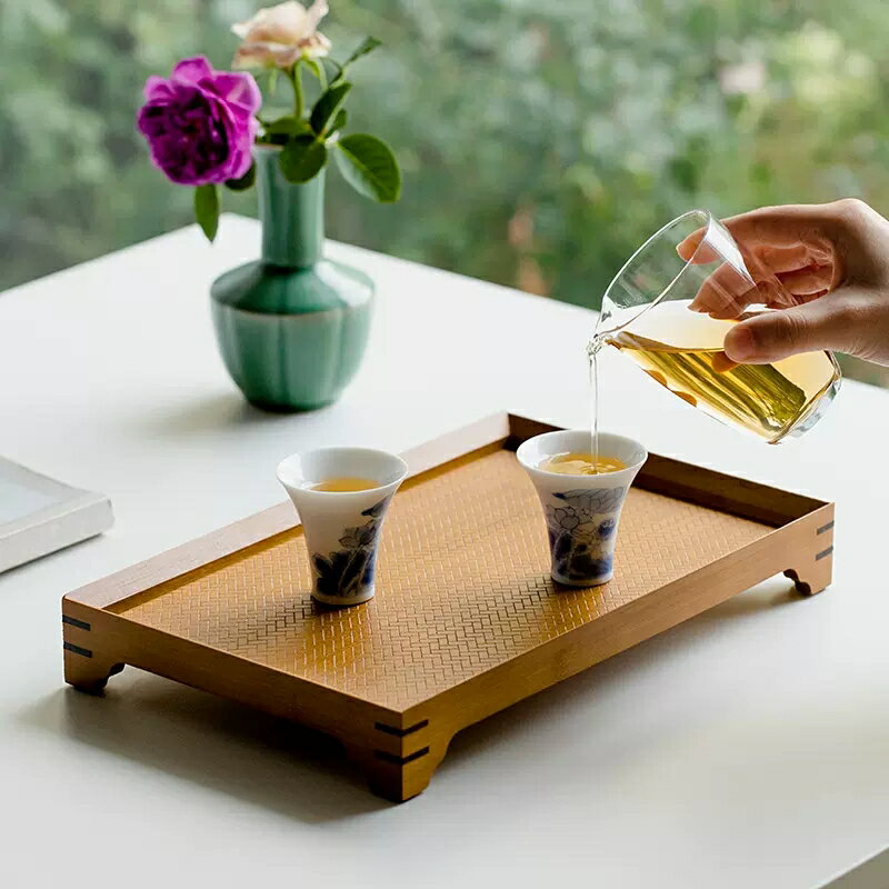 手づくり 美しい トレー 天然竹 トレイ手作り プレート カフェトレー ティートレー おしゃれ 漆塗 お盆 長方形 正方形 アンティーク 漆器 お家カフェ インテリア 小物入れ トレイ 内祝い 結婚祝い