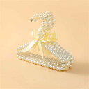 パールハンガー 2本セット おしゃれ 可愛い 犬服の整理 ドール服 人形 収納 クローゼット 犬用品 小型 ペット用品 洋服 ディスプレイ 人形用