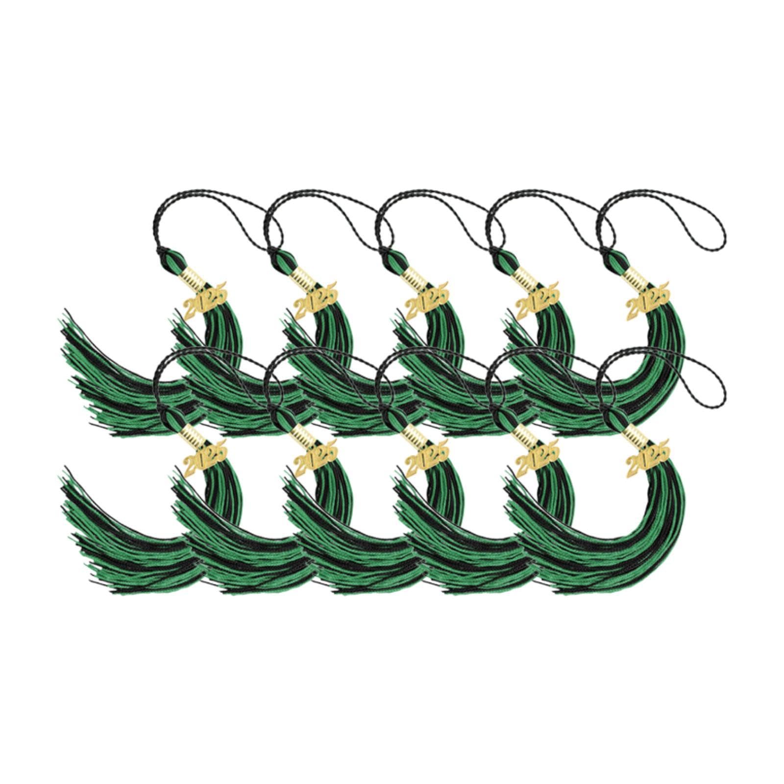 卒業式タッセル 個セット ギフト用キャップ付き, 緑と黒