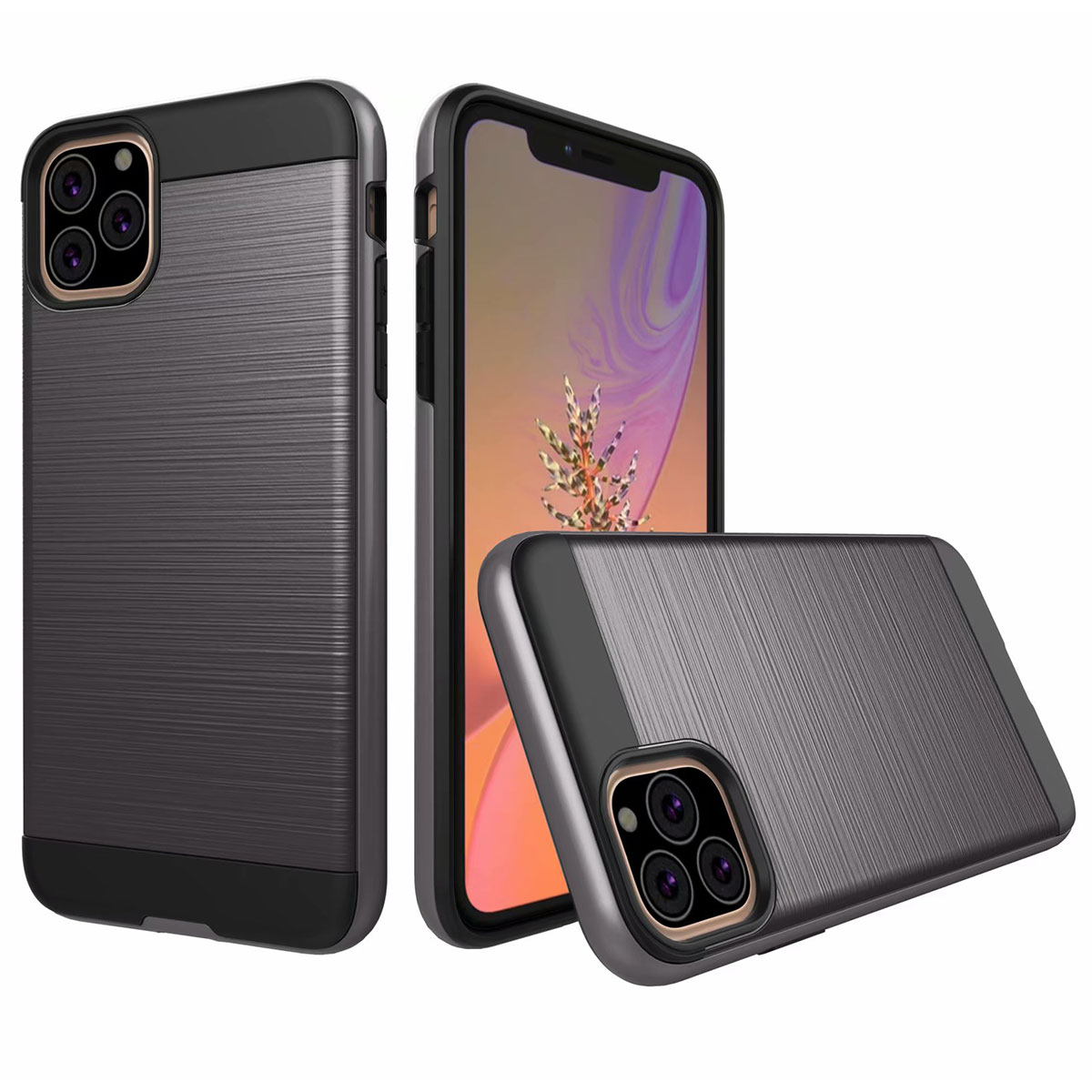 樂天商城 - iPhone11Pro スマホケース 背面ケース brushed armor case ハイブリッド 二重構造 耐衝撃 異素材組み合わせ バイカラー