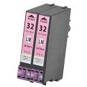 ICLM32 ×2本セット 互換インク ライトマゼンタ 単品 ICチップ付 残量表示可能 インクカートリッジ EPSON互換 EP社 エプソン ヒマワリ ( I...