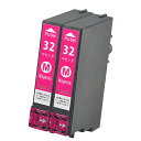 ICM32 ×2本セット 互換インク マゼンタ 単品 ICチップ付 残量表示可能 インクカートリッジ EPSON互換 EP社 エプソン ヒマワリ ( IC32 ...