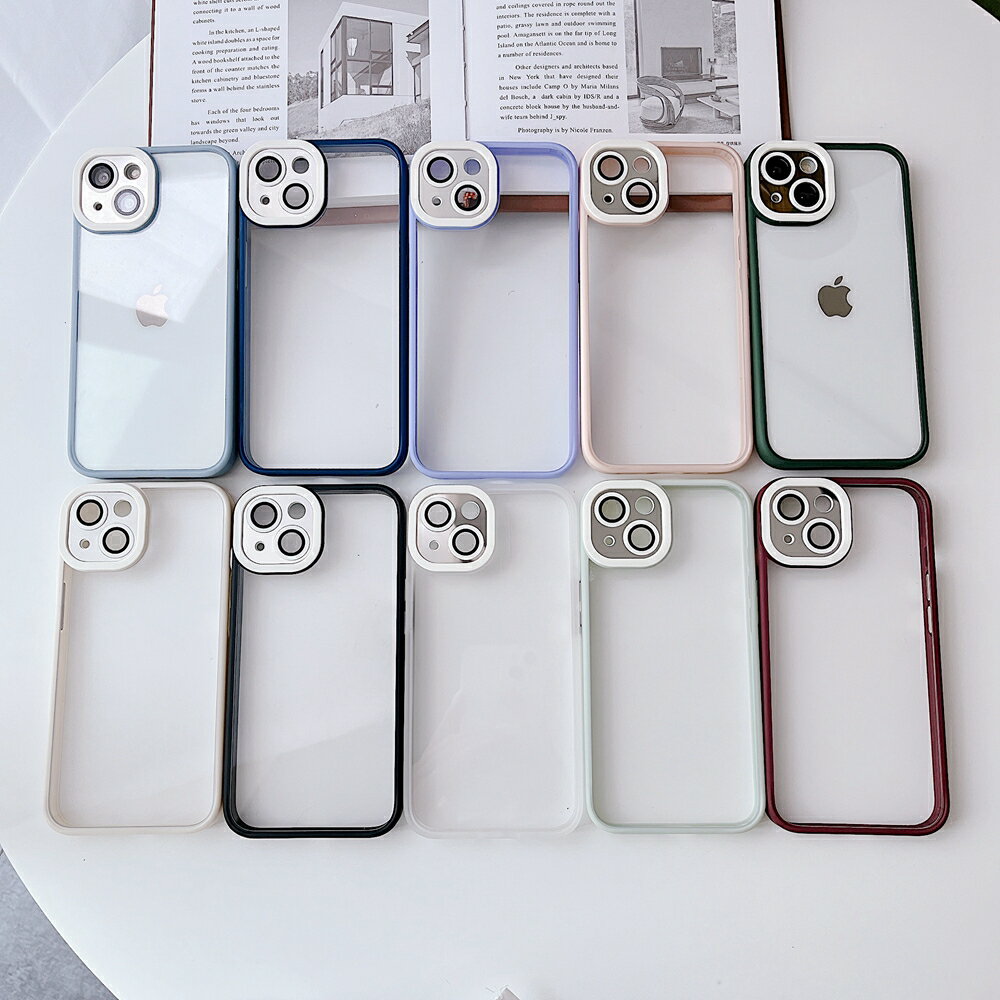 樂天商城 - iPhone15 iPhone14 iPhone13 iPhone12 iPhoneSE3 対応 ケース カバー 背面タイプ 背面クリア クリア 透明 ミラー 鏡 フチ バンパー パステルカラー くすみカラー シンプル かわいい おしゃれ