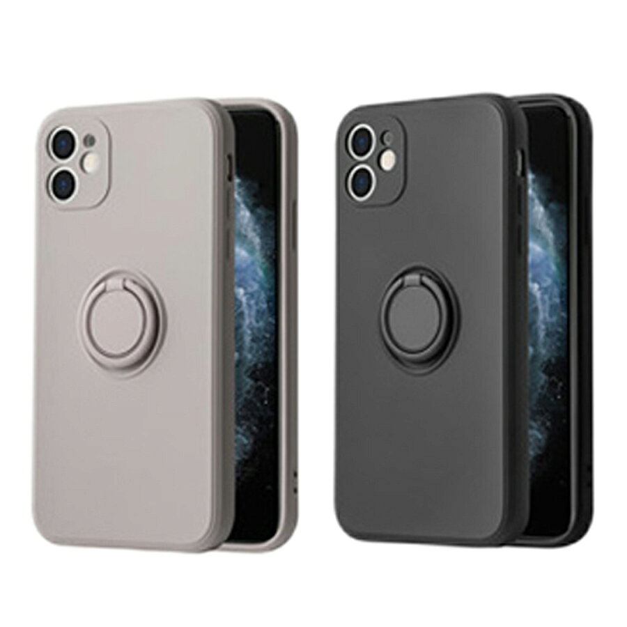 樂天商城 - iPhone14 iPhone14Pro iPhone14Plus iPhone14ProMax 対応 ケース カバー 背面タイプ ホールドリング マット くすみカラー カラフル シンプル カラフル カラーバリエーション おしゃれ おしゃれ グレー ブラック