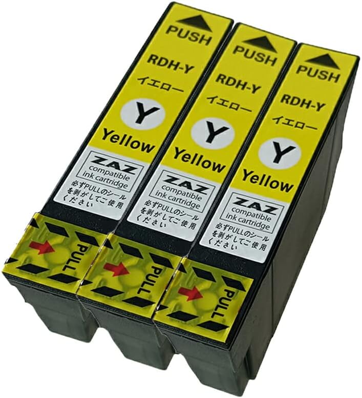 RDH-Y ×3本セット 互換インク イエロー 単品 ICチップ付 残量表示可能 インクカートリッジ EPSON EP社 ..