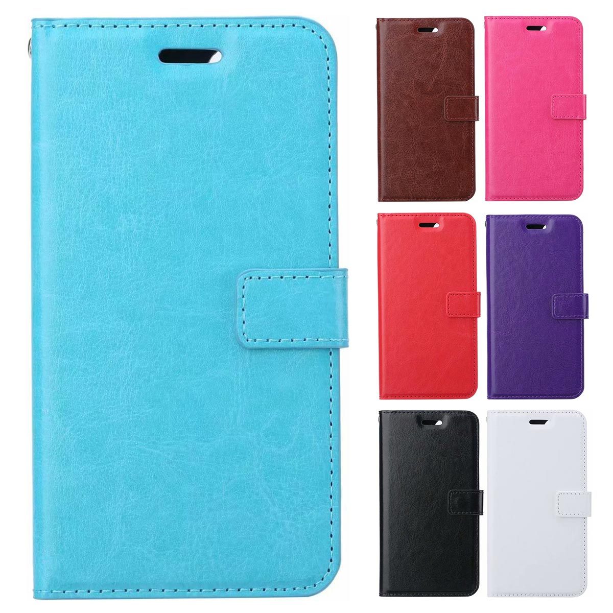 樂天商城 - iPhone12 iPhone12mini iPhone12Pro iPhone12ProMax 対応 手帳型ケース カバー シンプル レザー 合皮 マグネット開閉 カード収納 スタンド ストラップホール付き ライトブルー ブラウン ピンク レッド パープル ブラック ホワイト