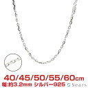 シルバーチェーン あずき 4面カット シルバー925 幅3.2mm 長さ 40/45/50/55/60cm scl100-4c Sears (シアーズ) 誕生日...