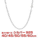 シルバーチェーン 長アズキ シルバー925 幅3.2mm 長さ 40/45/50/55/60cm slcl80 Sears (シアーズ) 誕生日プレゼント(4)