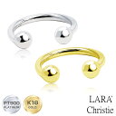 ララクリスティー イヤーカフ PT900 K18 ゴールド シンプル le56-0003 LARA Christie