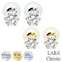ララクリスティー ピアス レディース プラチナ PT900 ゴールド K18YG ダイヤモンド 0.5ct LARA Christie