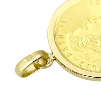 純金コインネックレス純金24金コインk24メイプルリーフ金貨1/10ozK18エリザベス女王ペンダントsmc99-0003Sears(シアーズ)