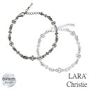 ララクリスティー ペアブレスレット カップル お揃い シルバー レディース/メンズ テンプルクロス PAIR Label b6036-p ペア カップル LAR...