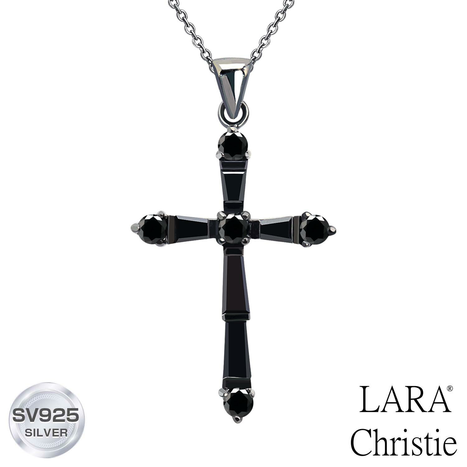 ララクリスティー ネックレス メンズ LARA Christie (ララクリスティー)ホーリー クロス ネックレス[ BLACK Label ] シルバー925 silver 男性 誕生日プレゼント